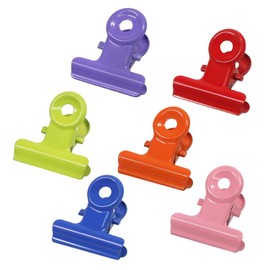 Coideal clips de papel de bulldog de colores, paquete de 30 pequeños de 0.87 pulgadas de metal mini clip de dinero para etiquetas, bolsas, tiendas, oficina y cocina del hogar
