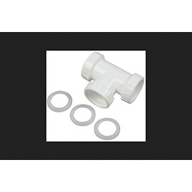 Danco 94038 Tee, 1-1/2 in, Plastic, [Finish]<, for Use with Slip Joint Tubes, White
