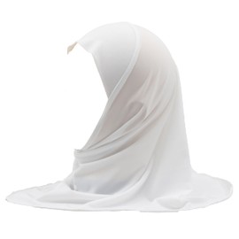 Modest Beauty Girls Hijab Muslim Kids Scarf Headwear Solid Color for 2-6 Years Ready to Wear