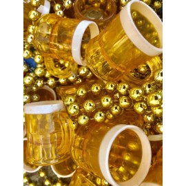 Unbranded Beer Mug Mardi Gras Party Bead Necklace ~ 3 Mugs Per Necklace.