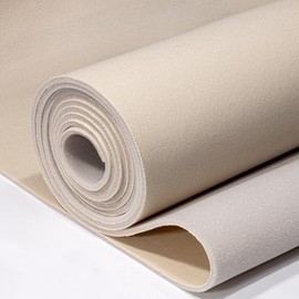 Babnecl Tela del forro del techo para automóvil, 96 pulgadas de largo x 60 pulgadas de ancho, tipo de malla con respaldo de espuma, embalaje de tubo, material de repuesto interior beige para techo de