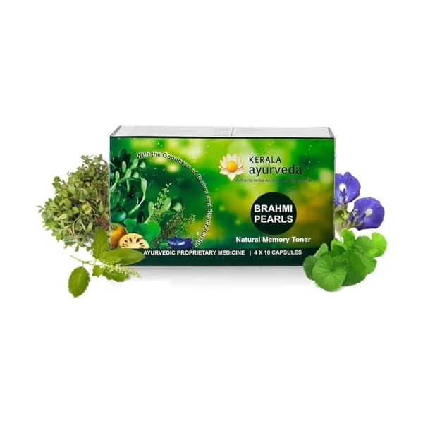 Senta Ayurvedic Brahmi Pearls 40 Capsules,Supports Memory & Concentration,Enhances Reasoning