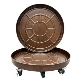 Kaoolaa Plant Caddy with Wheels 20 Inch Heavy Duty, Easy Assembly and Versatile Use for Your Indoor and Outdoor Plant Stand(2 PCS, Bronze)