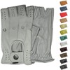 German Wear Driving Half Finger Fingerless Driving Gloves Leather Gloves,