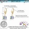Austrian Crystal Cube Drop Earrings for Women Leverback Dangle Earrings
