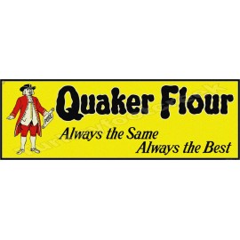 Quaker Flour 6" x 18" Metal Sign