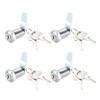 sourcing map Cam Lock 1-1/8" Cylinder Long Cabinet Locks with