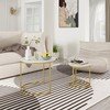 Otterease Nesting Tables Set of 2, Round Coffee Table, Small