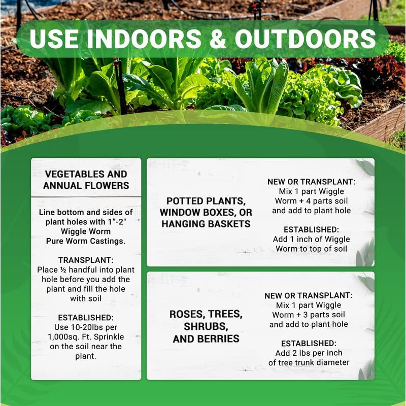 Wiggle Worm 100% Pure Organic Worm Castings - Organic Fertilizer