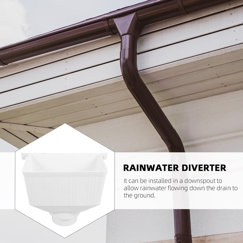 UKCOCO Gutter Drain Funnel: Universal Rain Gutter Downpipe Outdoor Downpipe