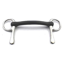PRECISE CANADA: Half Cheek Rubber Mouth Jointed Horse BIT 5'', BT-0056
