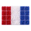 1200 Pcs 6mm Red White Blue Plastic Beads Patriotic Pearl