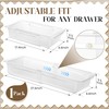 Gulfmew 1 Pack Deep Drawer Organizer Bins, Adjustable Sliding Drawer