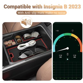 YEE PIN Insignia B 2018-2022 2023 Centre Console Glove Box for Armrest Opel Insignia B Organiser Storage Box with Non-Slip Mat Car Accessories