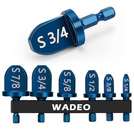 WADEO Air Conditioner Copper Tube Expander Swaging Tool, Copper Pipe Exppander Boring Drill Bits, HVAC Repairing Kit with 6 Different Drill Bits Size 1/4'', 3/8'', 1/2'', 5/8'', 3/4'', 7/8''