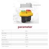 EasyByMall KJD17B AC220V 18A Waterproof Magnetic Push Button Switch 4