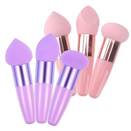 Baluue 6pcs Beauty Pen Set Makeup Brush Sponge Puff Applicator Dry Wet Use Translucent Setting Powder