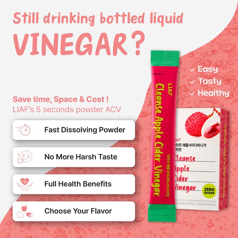 LIAF Apple Cider Vinegar Powder Loaded Tea Packets | Korean