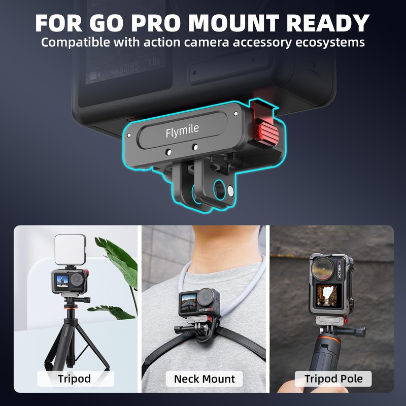 Magnetic Quick Release Adapter for Action 5 Pro Aluminum Alloy