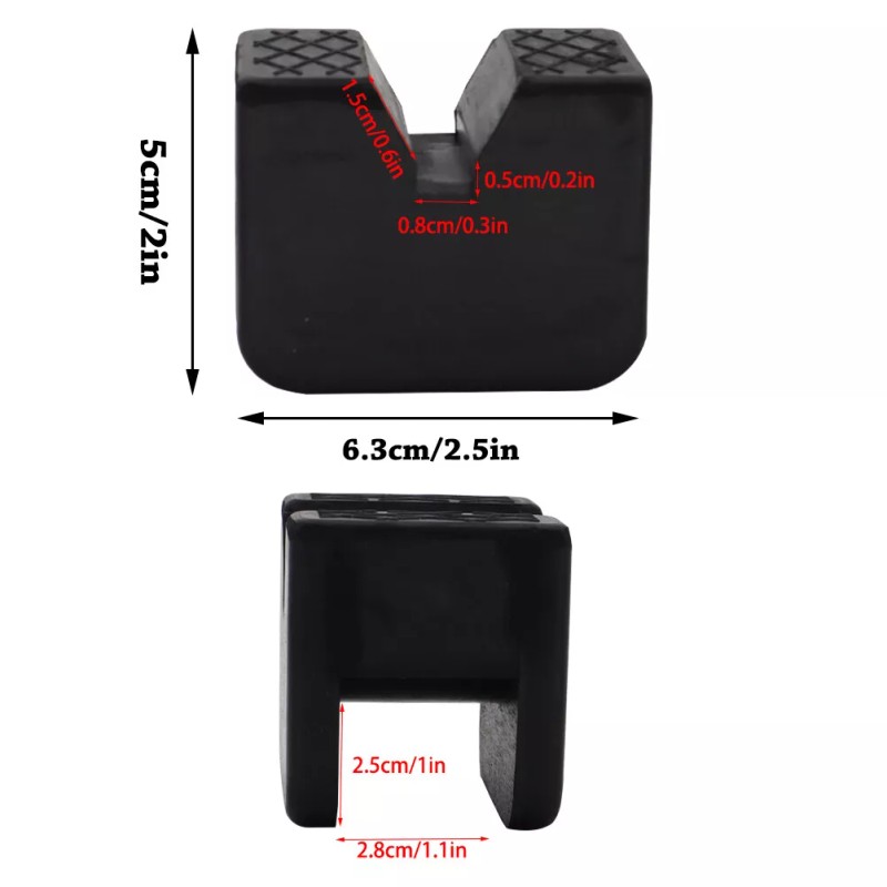 XUKEY 2x Axle Jack Stand Pad Adaptor Sill Damage Protector
