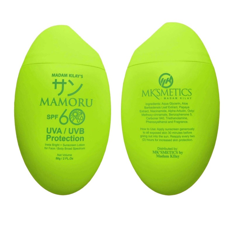 MKSMETICS 2 Packs Madam Kilay's Mamoru SPF 60 UVA/UVB Protection,