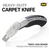 XW Fixed-blade Carpet Knife with Twist-lock, Heavy Duty Flooring Knife