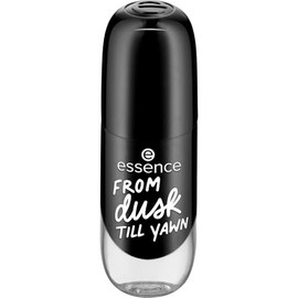 Essence Gel Nail Colour 46 From Dusk Till Yawn, Long-Lasting Nail Polish, Quick-Drying, Colour-Intensive, Glossy, Vegan, Black, 8 ml