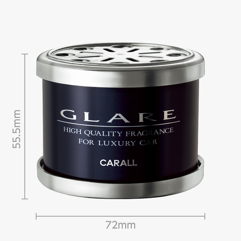 晴香堂(HARUKADO) カーオール 車用 芳香剤 グレア 缶 プラチナシャワー 60g 1754