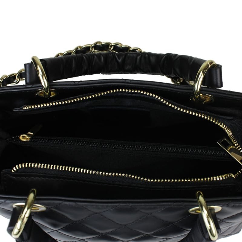 FrasiBags Genuine Quilted Leather Women's Leather Handbag Quilted Handbag Made