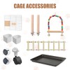 Bird Cage Parakeet Cage with Bird Toys & Slide-Out Tray,