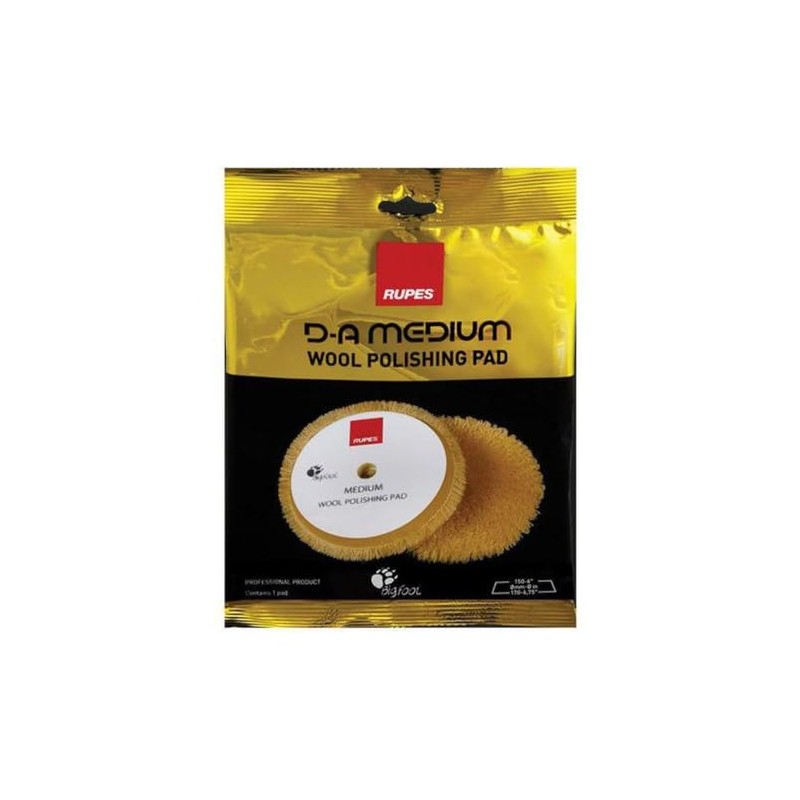 RUPES Bigfoot 9.BW150M Medium Grit Wool Polishing Pad for Use
