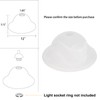 SHENGQINGTOP 12"D Alabaster Glass Domed Shade with 1.65" Opening, Pendant