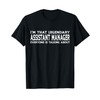 Assistant Manager Job Title Employee Funny Assistant Manager T-Shirt