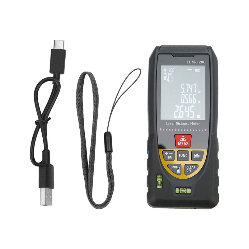 Laser Rangefinder LDM‑120C High Accuracy Antiglare Laser Infrared Electronic Ruler