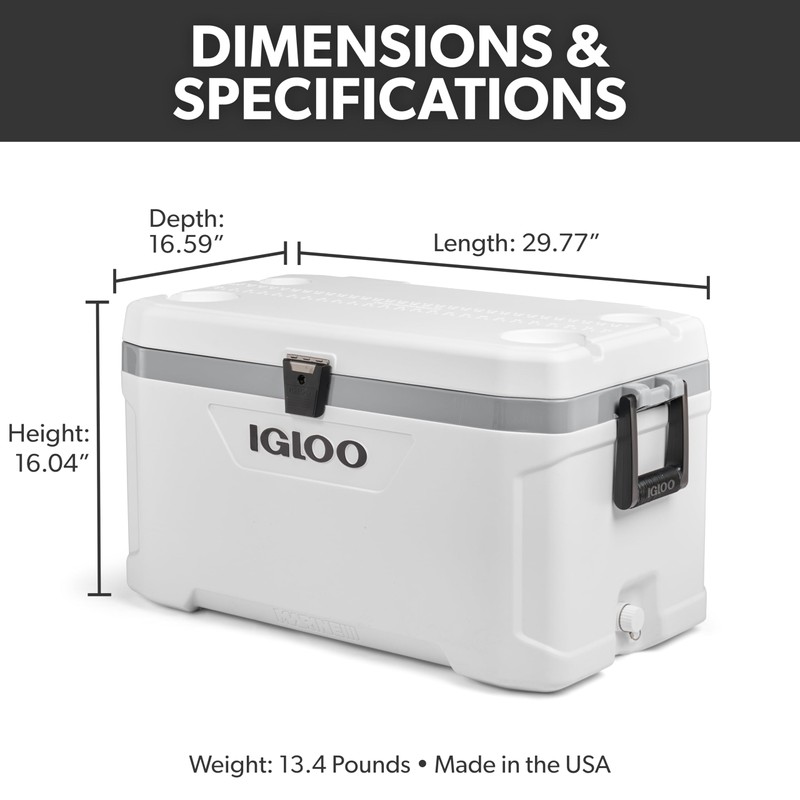 Igloo 70 QT Latitude Marine Ultra White Cooler