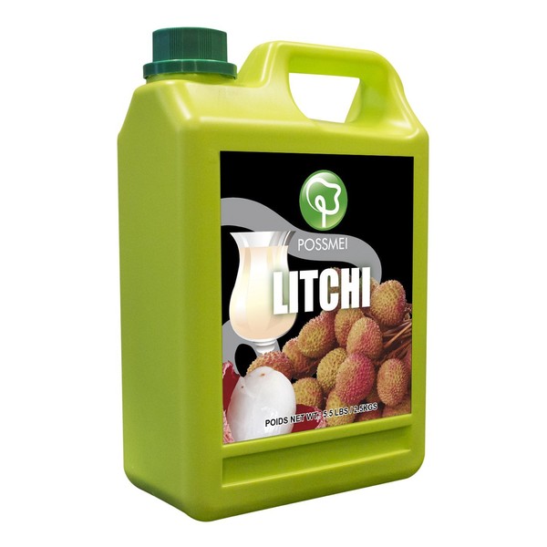 Possmei Flavored Syrup, Litchi, 5.5 Pound