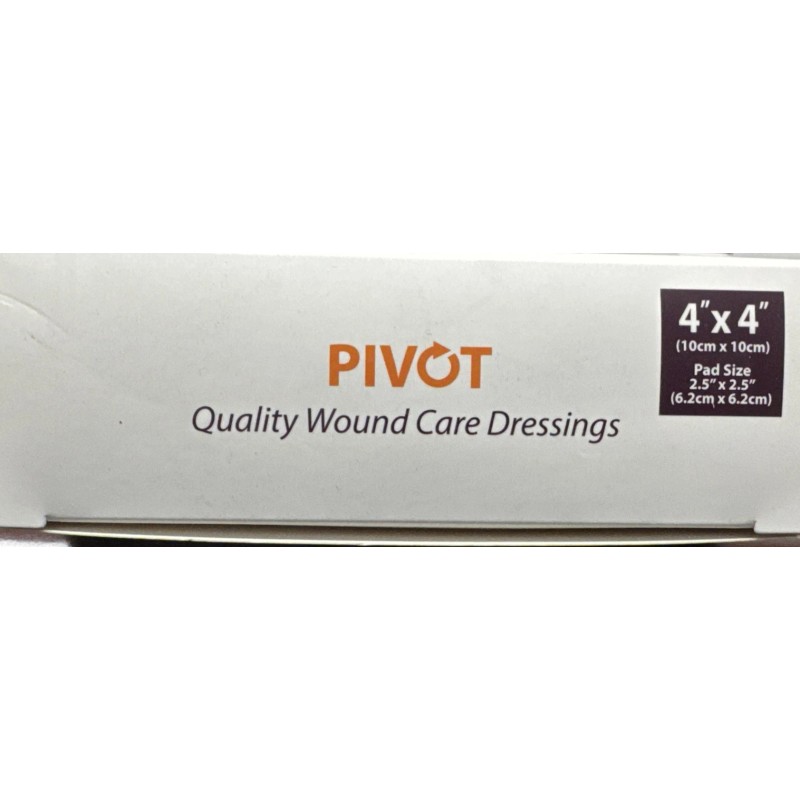 Pivot 4” X 4” Silicone Foam Border Dressing Pivot #SF4X4B,