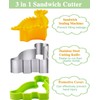 UKKQES Sandwich Cutter for Kids Lunch 22 Pcs (Large), Sandwich
