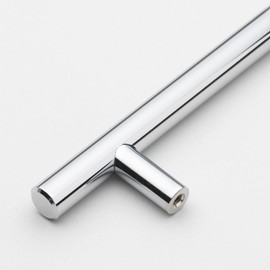GlideRite 6-5/16 in. 160mm Center to Center Solid Cabinet Bar Pull Long Handle, Polished Chrome, 5003-160