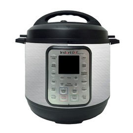 MightySkins Carbon Fiber Skin Compatible with Instant Pot Duo 6-QT - Cold Steel | Protective, Durable Textured Carbon Fiber Finish | Easy to Apply, Remove, and Change Styles | Made in The USA