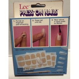 Lee Press On Nails NOS Active Length-HTF Rare Blue Box 80s Movie Prop NIB READ