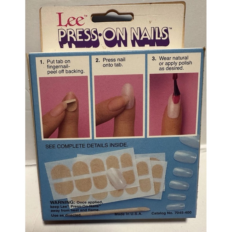 Lee Press On Nails NOS Active Length-HTF Rare Blue Box
