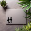 Western Silhouette Vinyl Decal Stickers, 2-Pack, Decorative Waterproof Design for