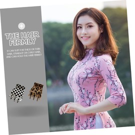 TOVINANNA 2pcs Mini and Plaid Hair Clips Vintage Style Accessories for Women and Girls for Daily Wear Parties and Special Occasions