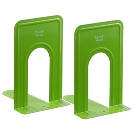 Jazooli Metal Book Ends | Perfect as Bookends for Shelves, Book Shelves, Desk Shelf and More | Office Accessories & Home Decor Book Shelf & Desk Organiser | Pack of 2 (Green)