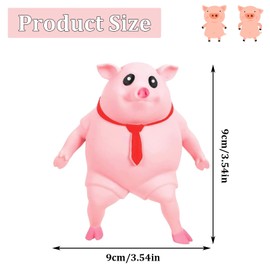 Anti Stress Schwein Rosa 2 Stück 9 X 9cm Splash Piggy Streich Squishy Pig Stressbälle Süßes Rosa Schweinchen Kreatives Dekompressions Piggy Fidget Toys Für Kinder Erwachsener