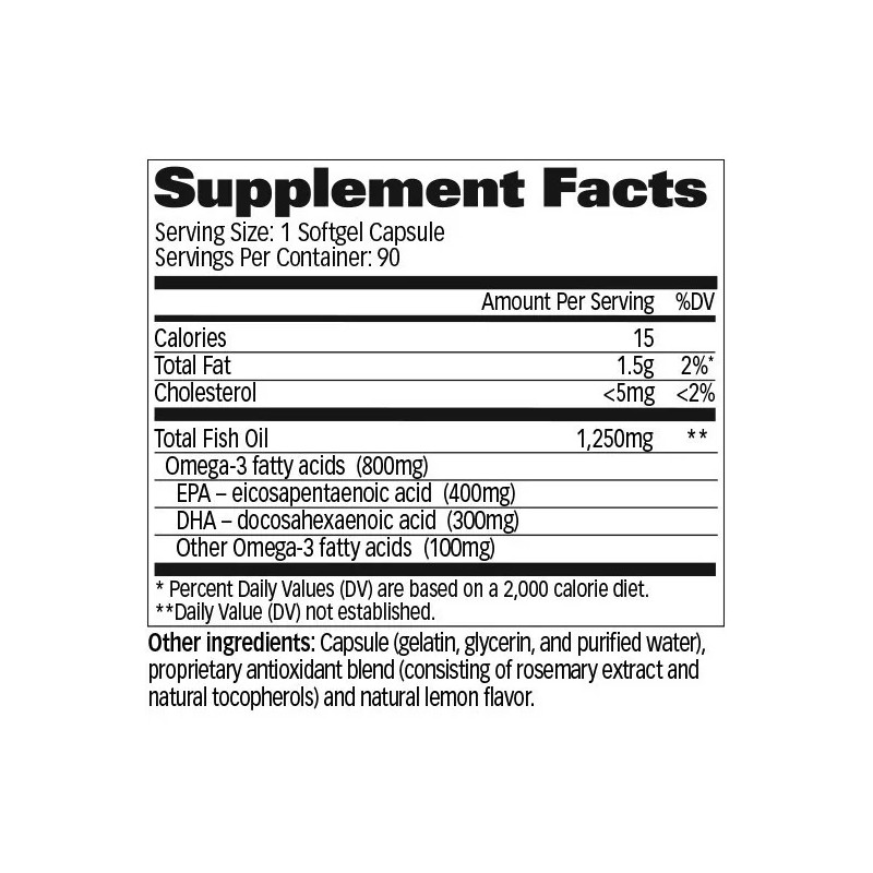 Omega 3 Gat Sport 90 Capsulas 1250mg Lemon/limón