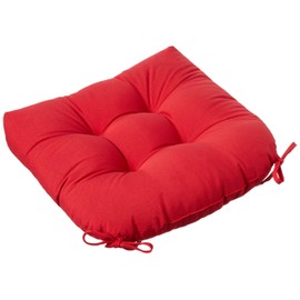 Klear Vu Solarium Cushion, Indoor and Outdoor Rocking Chair Pad for Patio, Living or Nursery Room, 2 Piece Set, Seat 19"x19" and Seatback 21"x18", 01 Red