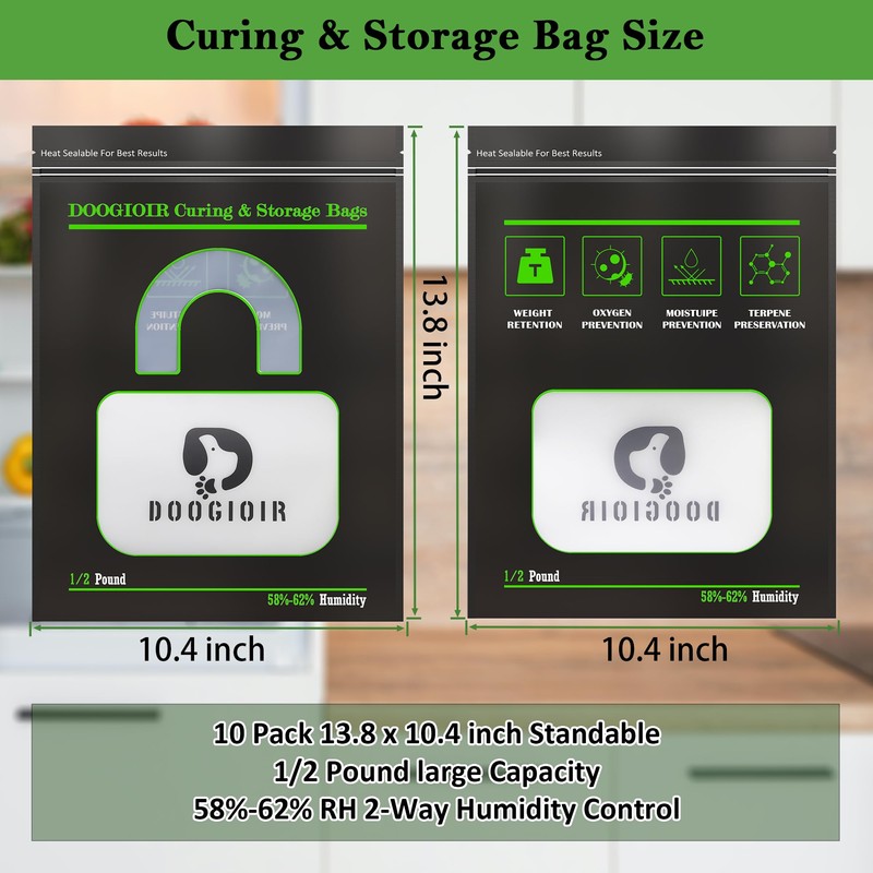 1/2 LB Curing & Storage Bags, Curing Bags for Food
