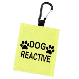 Dog Reactive Alert Hanging Patch Caution Stop Dog Alert Hanging Patches Nervous Dog Hanging Dog Alert Patch (C-DOG REACTIVE)